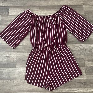Forever 21 Off the shoulder romper shorts